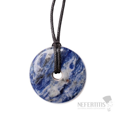 Sodalite donut with string