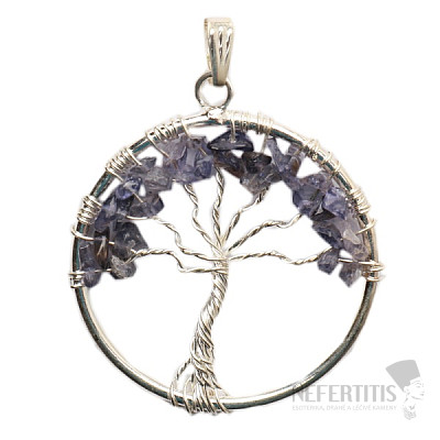 Iolith pendant Tree of life