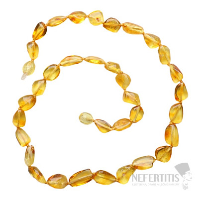 Amber honey necklace flat
