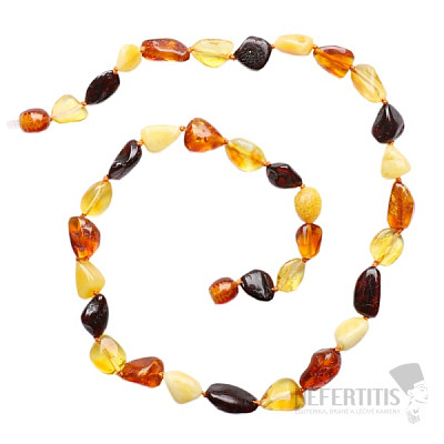 Amber necklace flat multicolor