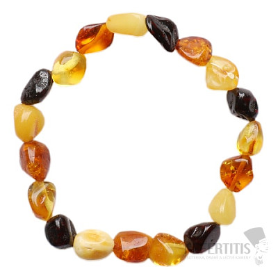 Amber bracelet flat multicolor