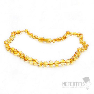 Amber beads for children extra polished golden honey pop-up closure