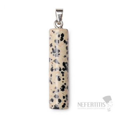 Jasper dalmatian roller pendant