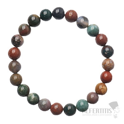 Colorful jasper beaded bracelet