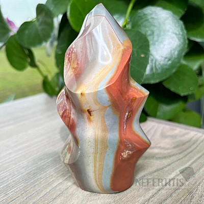 Jaspis polychrom poliert Flamme Madagaskar 3