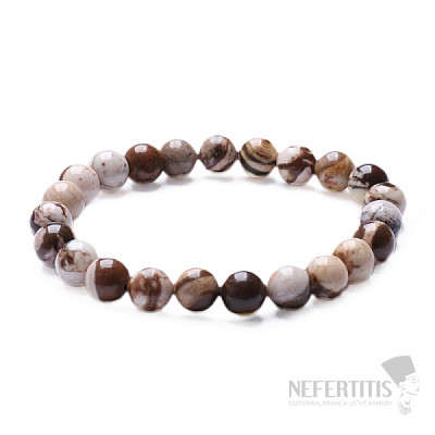 Jasper zebra bracelet extra beaded 8 mm