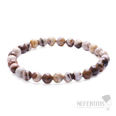 Jasper zebra bead bracelet 6 mm