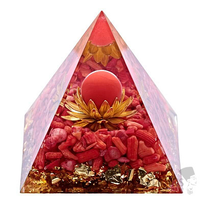 Orgonite pyramid Lotus flower
