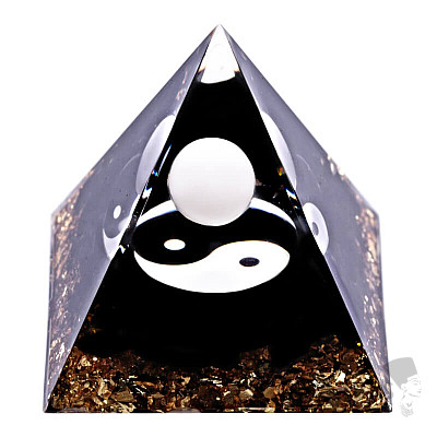 Orgonite pyramid Yin and Yang positive energy