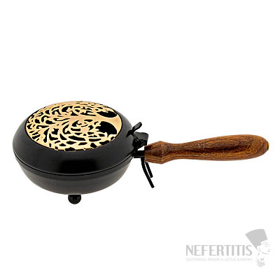 Räuchergefäß aus Eisen mit goldenem Yggdrasil-Griff