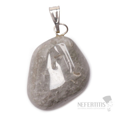 Silver-colored tiger's eye pendant 1.6 - 2 cm