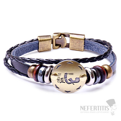 Leather bracelet for the sign of Virgo