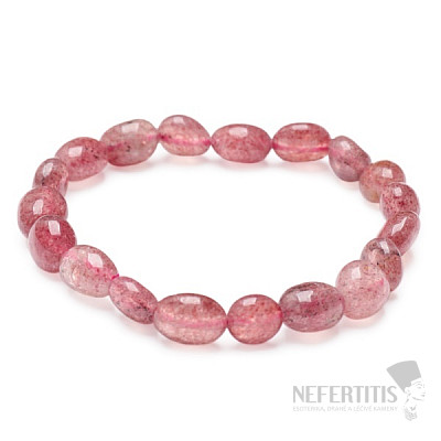 Crystal strawberry nugget bracelet