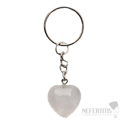 Keychain with a crystal heart