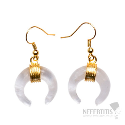 Crystal earrings half moon