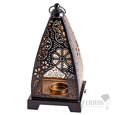 Candlestick metal oriental lantern Medina for tea candles