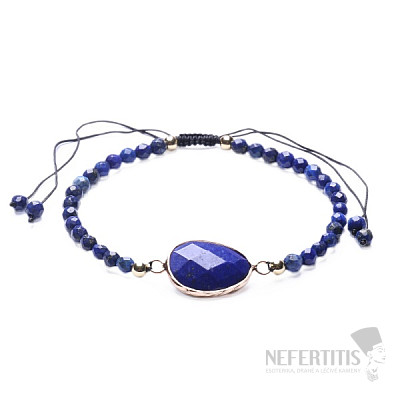 Lapis lazuli exclusive bracelet with Shamballa clasp