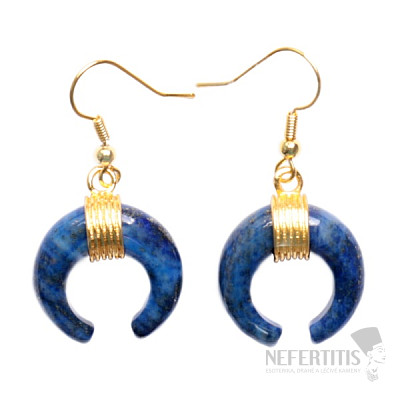 Lapis Lazuli Half Moon Earrings