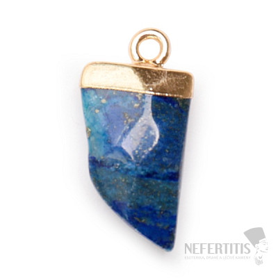 Lapis Lazuli faceted pendant Shark tooth
