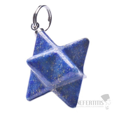 Lapis Lazuli přívěsek Merkaba hvězda