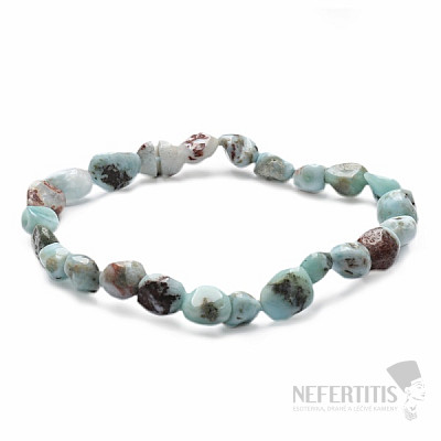 Larimar-Armband aus ovalen Steinen