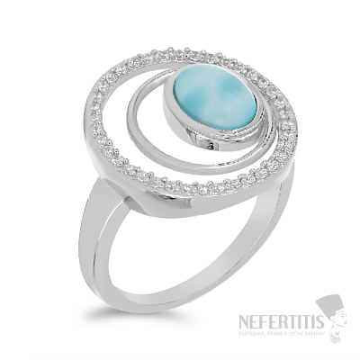 Larimar prsten stříbro  Ag 925 VR056015