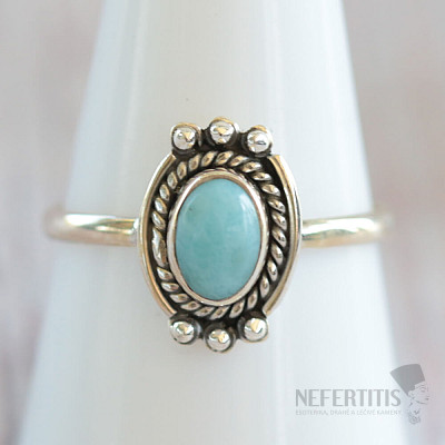 Larimar prsten stříbro Ag 925 MIX148