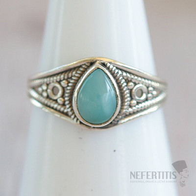 Larimar prsten stříbro Ag 925 MIX96