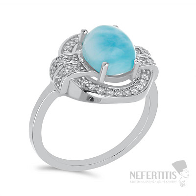 Larimar prsten stříbro  Ag 925 VR056014