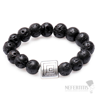 Lava stone ring elastic