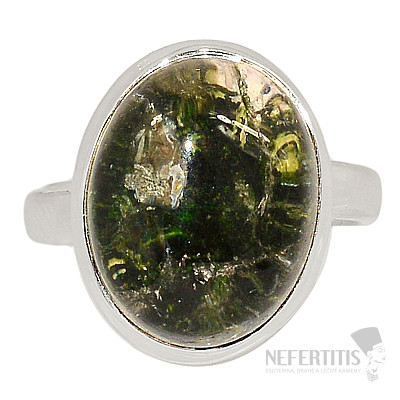 Lodolith - Kristall mit Einschlüssen Ring Silber Ag 925 R1292