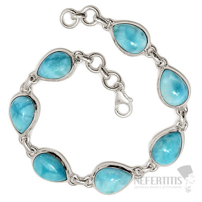 Larimar náramok striebro Ag 925 B538