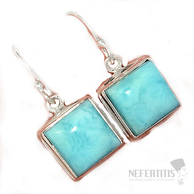 Larimar náušnice striebro Ag 925 E2606