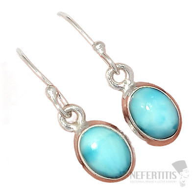Larimar náušnice striebro Ag 925 E2620