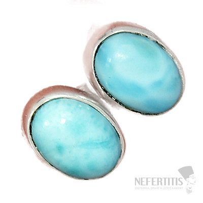 Larimar earrings stones silver Ag 925 E263