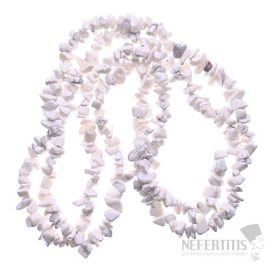 Magnesite (Howlit white) necklace chopped