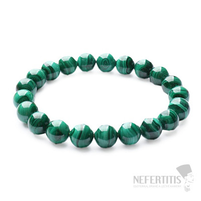 Malachite bead bracelet extra AA quality 10 mm