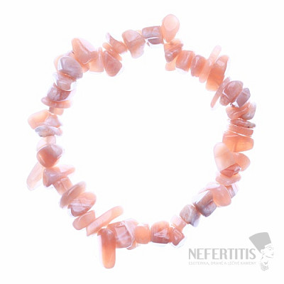 Moonstone orange bracelet chopped