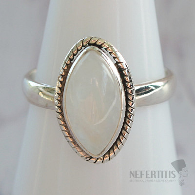 Moonstone rainbow ring silver Ag 925 44713