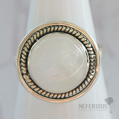 Moonstone rainbow ring silver Ag 925 45574