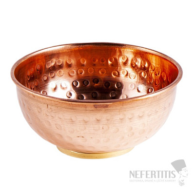 Copper fume bowl decorated with dimples