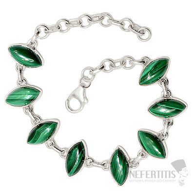 Malachit Armband Silber Ag 925 B163