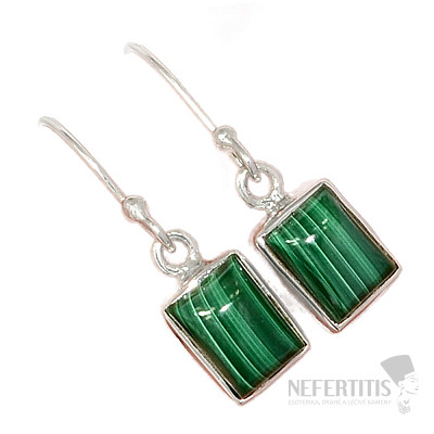 Malachite earrings silver Ag 925 E1878