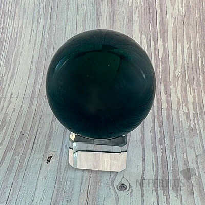 Obsidian black celestial eye sphere Mexico 6