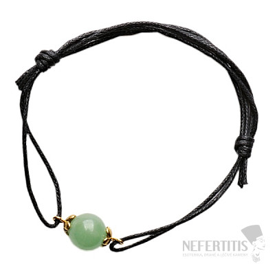 Fashionable string bracelet with aventurine bead
