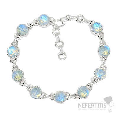 Moonstone rainbow bracelet silver Ag 925 B586