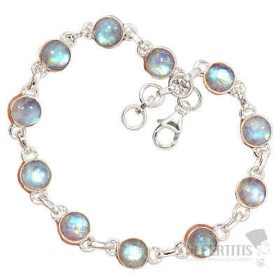 Moonstone rainbow bracelet silver Ag 925 B740