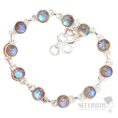 Moonstone rainbow bracelet silver Ag 925 B746