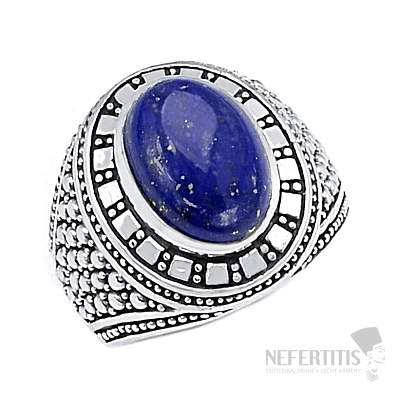 1001 Pánsky strieborný prsteň s Lapisom lazuli