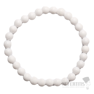 Jadeite white beaded bracelet